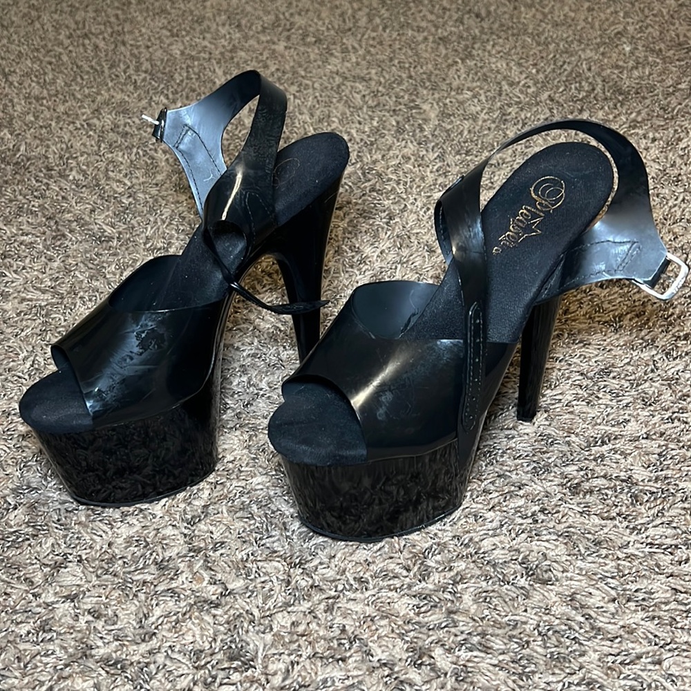 Black Pleaser Heels